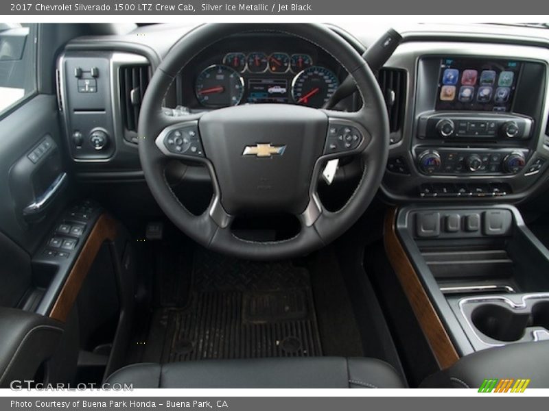 Silver Ice Metallic / Jet Black 2017 Chevrolet Silverado 1500 LTZ Crew Cab