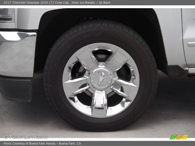 Silver Ice Metallic / Jet Black 2017 Chevrolet Silverado 1500 LTZ Crew Cab