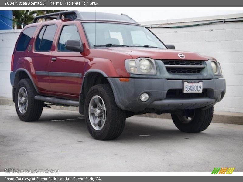 Thermal Red Metallic / Gray 2004 Nissan Xterra SE