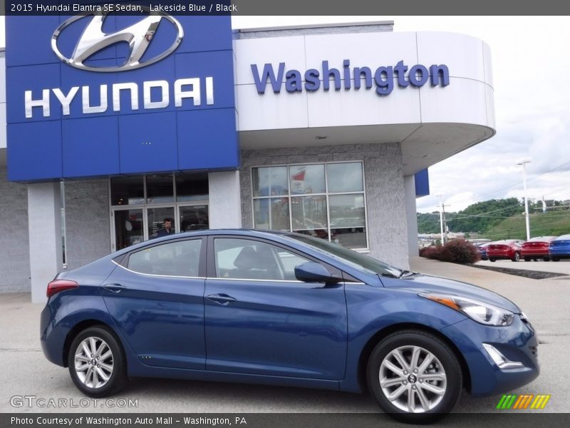 Lakeside Blue / Black 2015 Hyundai Elantra SE Sedan