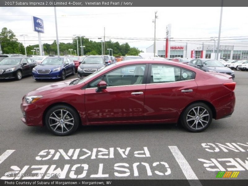 Venetian Red Pearl / Ivory 2017 Subaru Impreza 2.0i Limited 4-Door