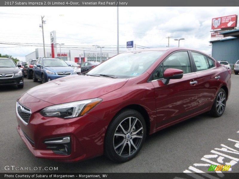 Venetian Red Pearl / Ivory 2017 Subaru Impreza 2.0i Limited 4-Door