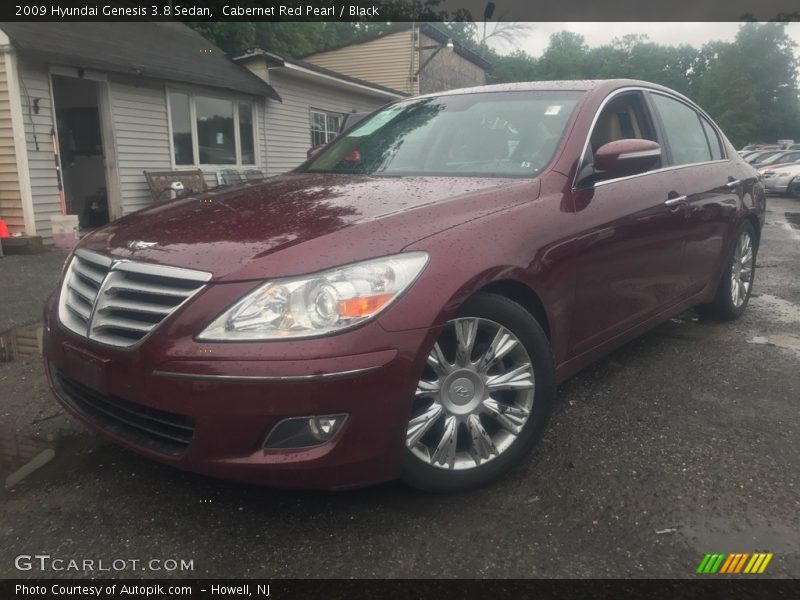 Cabernet Red Pearl / Black 2009 Hyundai Genesis 3.8 Sedan