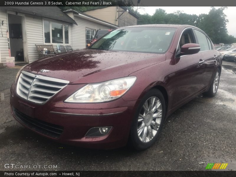 Cabernet Red Pearl / Black 2009 Hyundai Genesis 3.8 Sedan