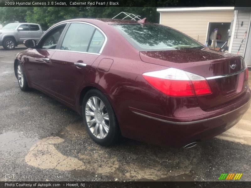 Cabernet Red Pearl / Black 2009 Hyundai Genesis 3.8 Sedan