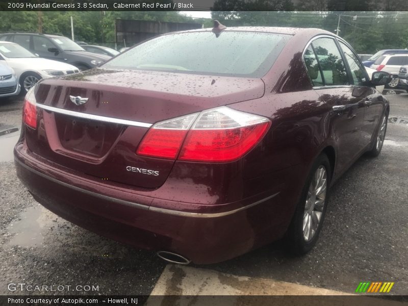 Cabernet Red Pearl / Black 2009 Hyundai Genesis 3.8 Sedan
