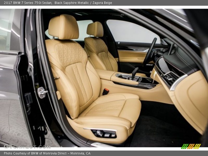 Black Sapphire Metallic / Zagora Beige 2017 BMW 7 Series 750i Sedan