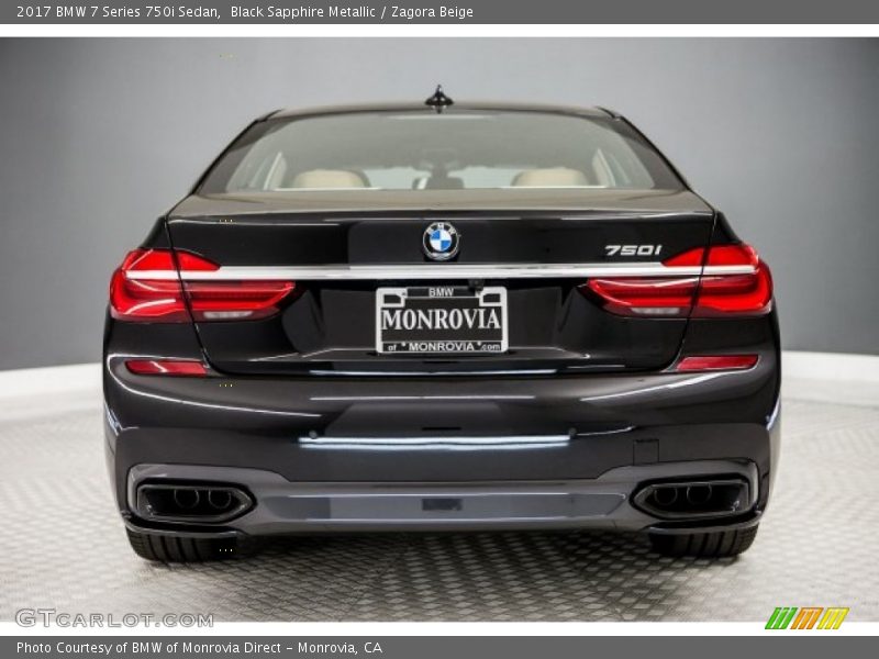 Black Sapphire Metallic / Zagora Beige 2017 BMW 7 Series 750i Sedan