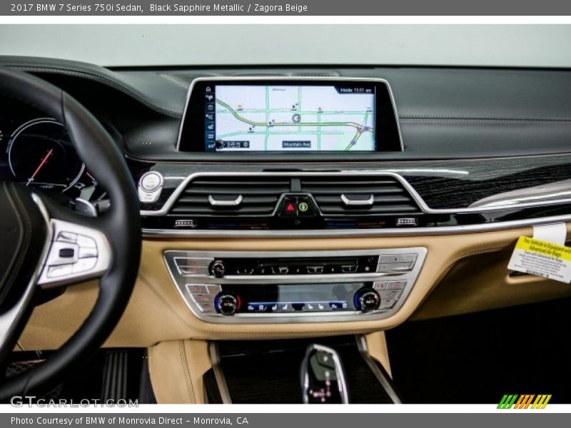 Black Sapphire Metallic / Zagora Beige 2017 BMW 7 Series 750i Sedan