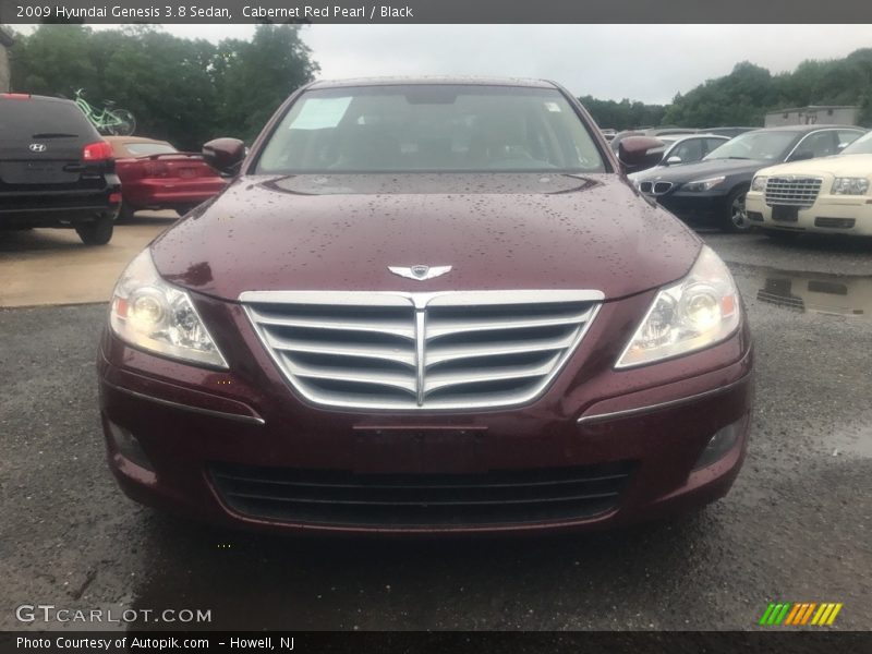 Cabernet Red Pearl / Black 2009 Hyundai Genesis 3.8 Sedan