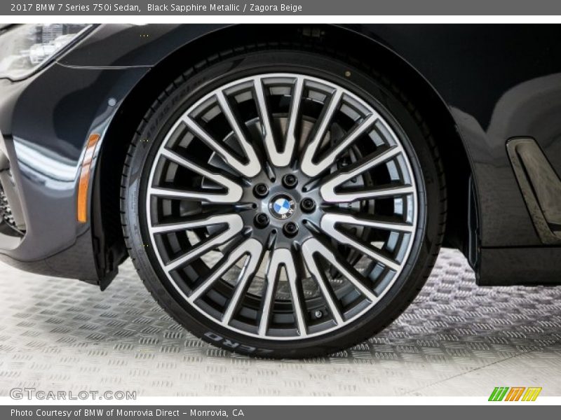 Black Sapphire Metallic / Zagora Beige 2017 BMW 7 Series 750i Sedan