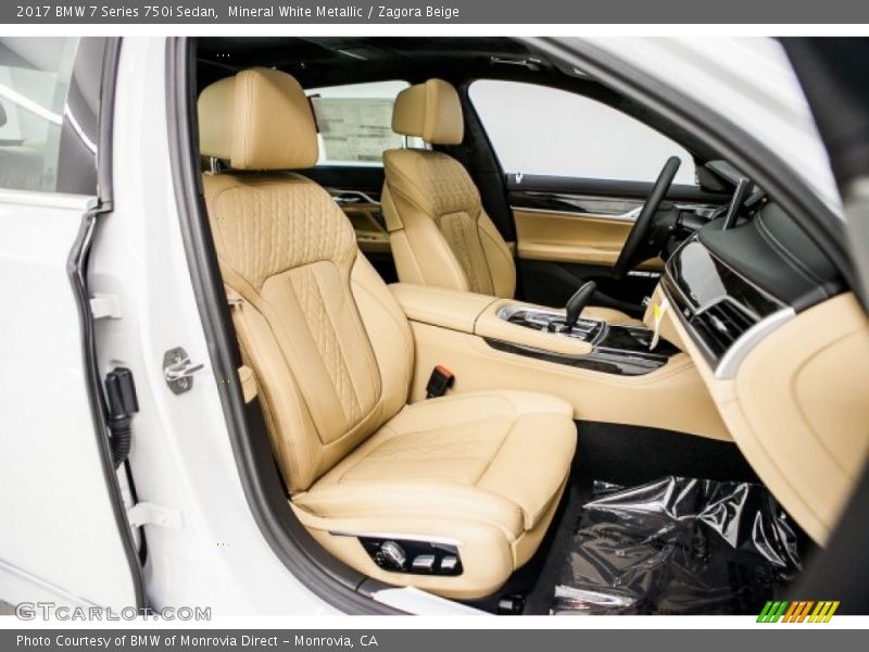 Mineral White Metallic / Zagora Beige 2017 BMW 7 Series 750i Sedan