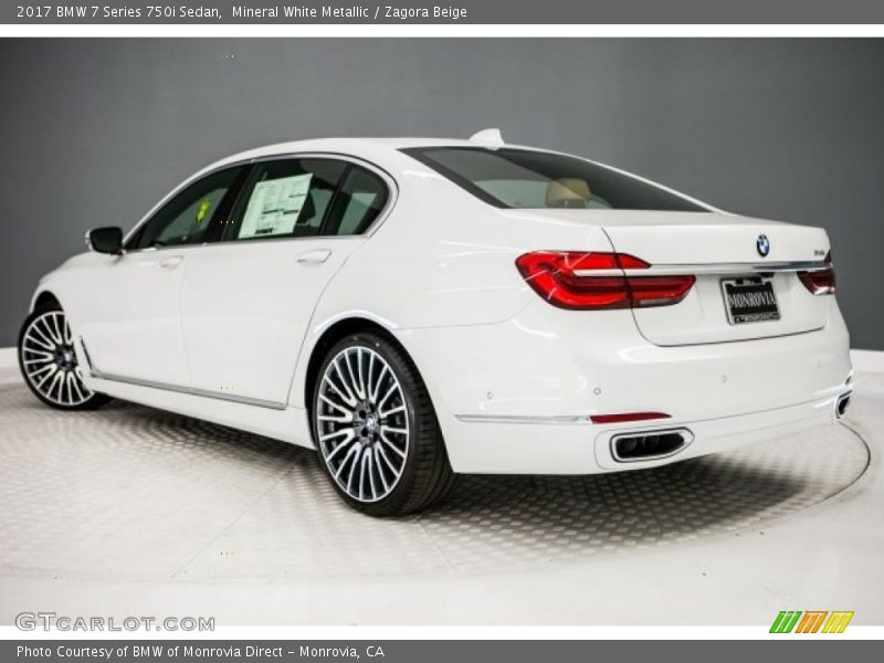 Mineral White Metallic / Zagora Beige 2017 BMW 7 Series 750i Sedan