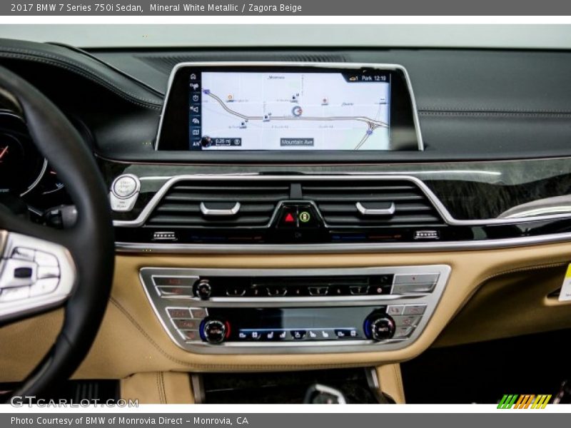 Mineral White Metallic / Zagora Beige 2017 BMW 7 Series 750i Sedan