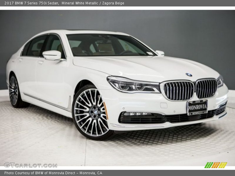 Mineral White Metallic / Zagora Beige 2017 BMW 7 Series 750i Sedan
