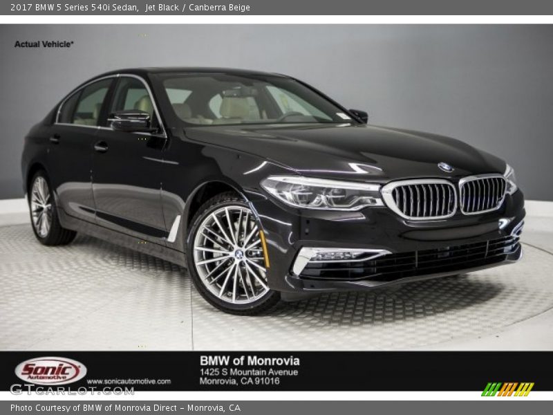 Jet Black / Canberra Beige 2017 BMW 5 Series 540i Sedan