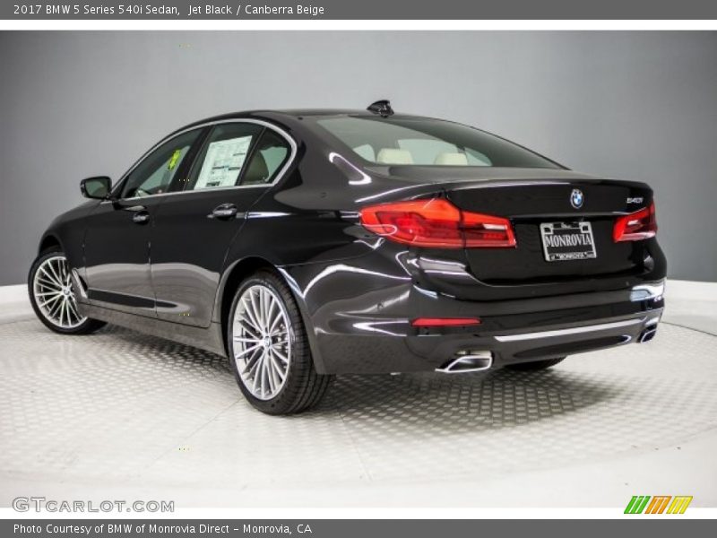 Jet Black / Canberra Beige 2017 BMW 5 Series 540i Sedan