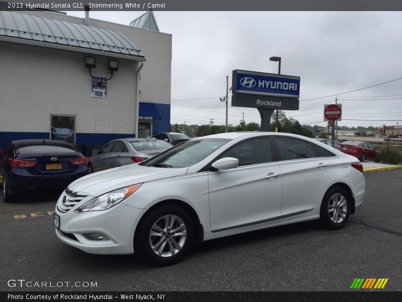 Shimmering White / Camel 2013 Hyundai Sonata GLS