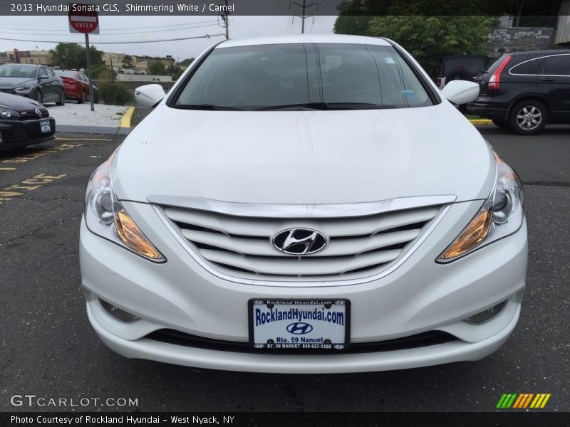 Shimmering White / Camel 2013 Hyundai Sonata GLS