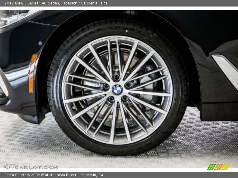 Jet Black / Canberra Beige 2017 BMW 5 Series 540i Sedan