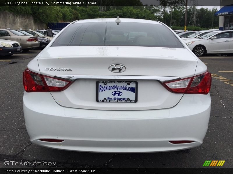 Shimmering White / Camel 2013 Hyundai Sonata GLS