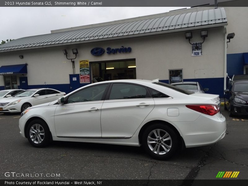 Shimmering White / Camel 2013 Hyundai Sonata GLS
