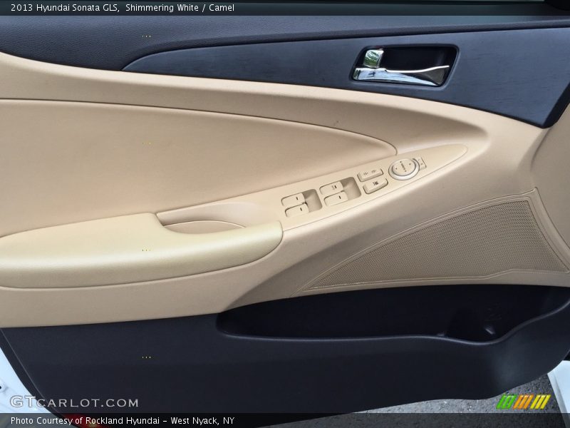 Shimmering White / Camel 2013 Hyundai Sonata GLS