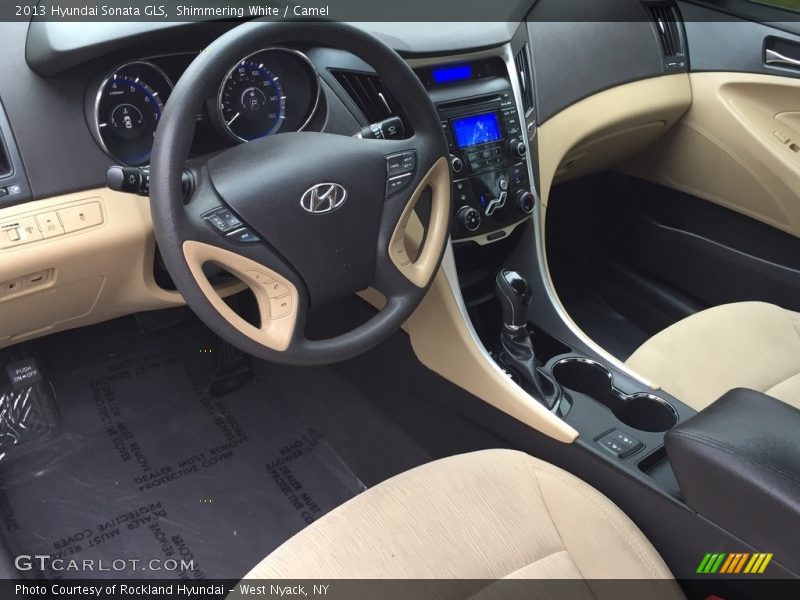 Shimmering White / Camel 2013 Hyundai Sonata GLS