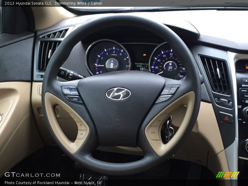 Shimmering White / Camel 2013 Hyundai Sonata GLS