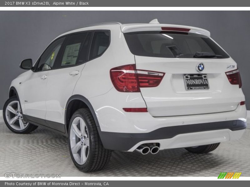 Alpine White / Black 2017 BMW X3 sDrive28i