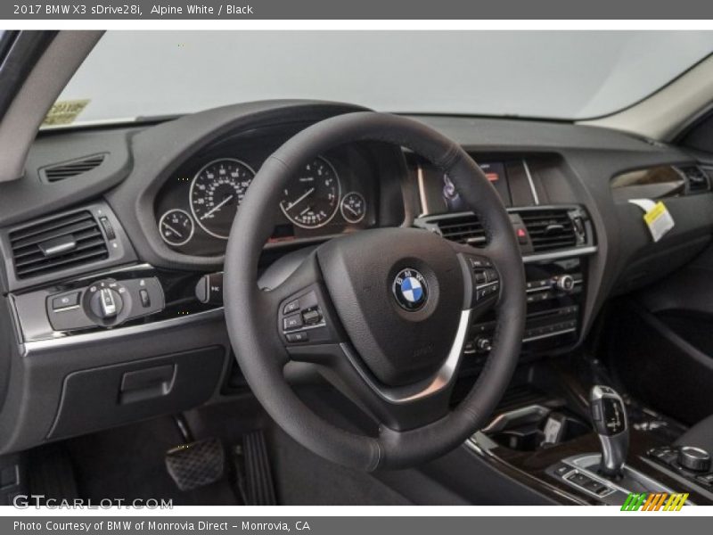 Alpine White / Black 2017 BMW X3 sDrive28i