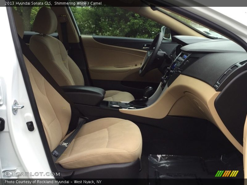 Shimmering White / Camel 2013 Hyundai Sonata GLS
