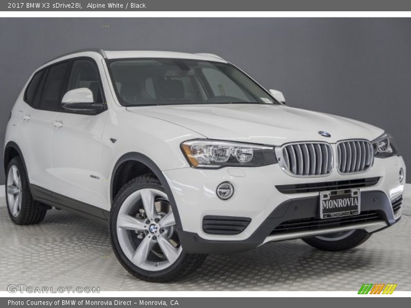 Alpine White / Black 2017 BMW X3 sDrive28i