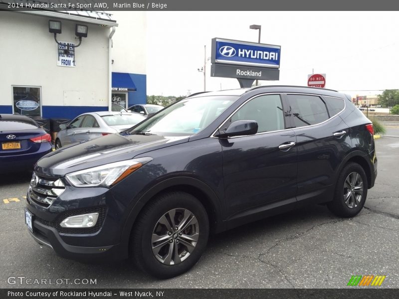 Marlin Blue / Beige 2014 Hyundai Santa Fe Sport AWD