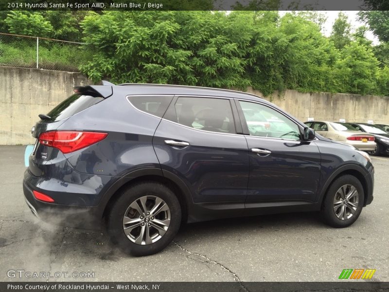 Marlin Blue / Beige 2014 Hyundai Santa Fe Sport AWD