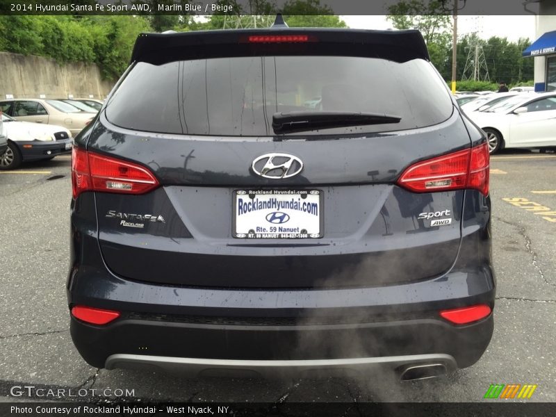 Marlin Blue / Beige 2014 Hyundai Santa Fe Sport AWD