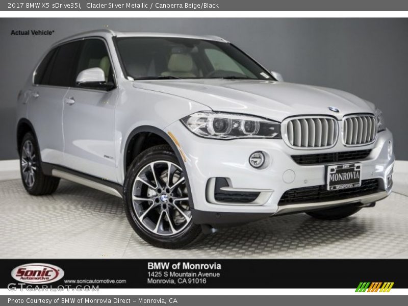 Glacier Silver Metallic / Canberra Beige/Black 2017 BMW X5 sDrive35i