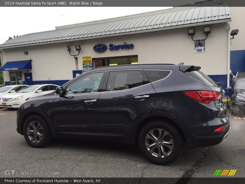 Marlin Blue / Beige 2014 Hyundai Santa Fe Sport AWD