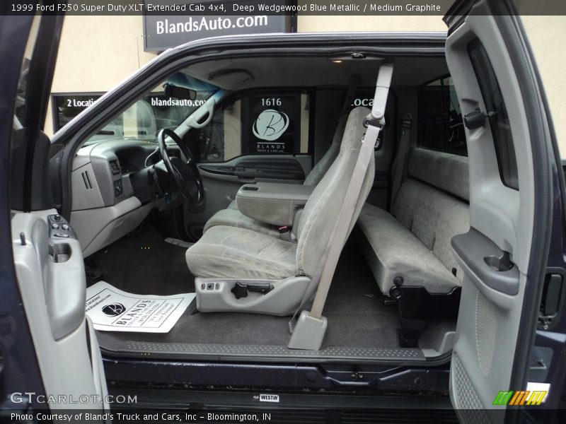 Deep Wedgewood Blue Metallic / Medium Graphite 1999 Ford F250 Super Duty XLT Extended Cab 4x4