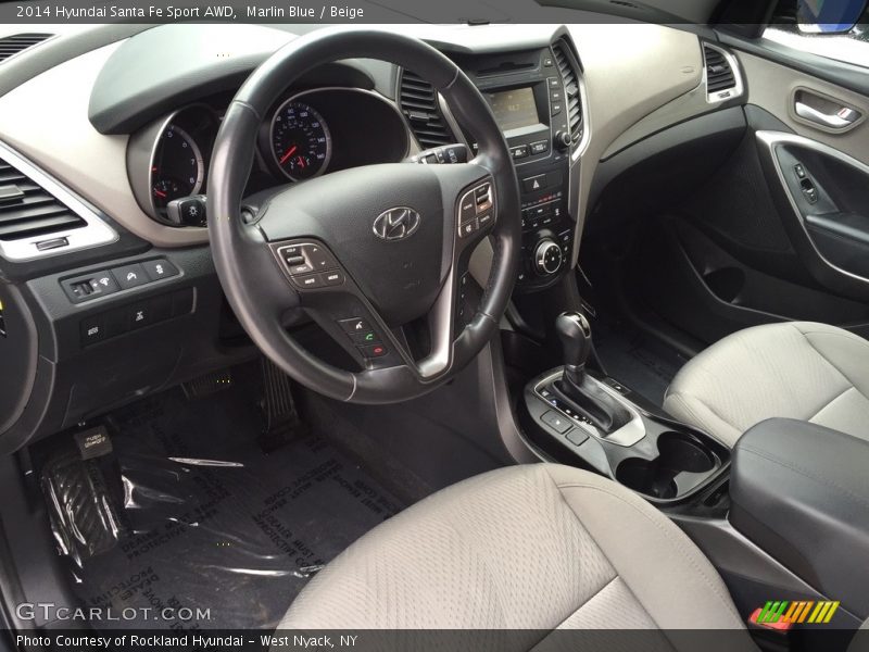 Marlin Blue / Beige 2014 Hyundai Santa Fe Sport AWD