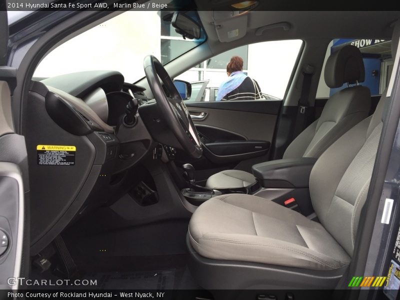 Marlin Blue / Beige 2014 Hyundai Santa Fe Sport AWD