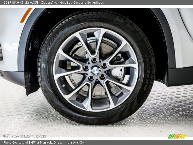 Glacier Silver Metallic / Canberra Beige/Black 2017 BMW X5 sDrive35i
