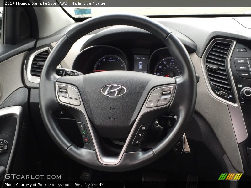 Marlin Blue / Beige 2014 Hyundai Santa Fe Sport AWD