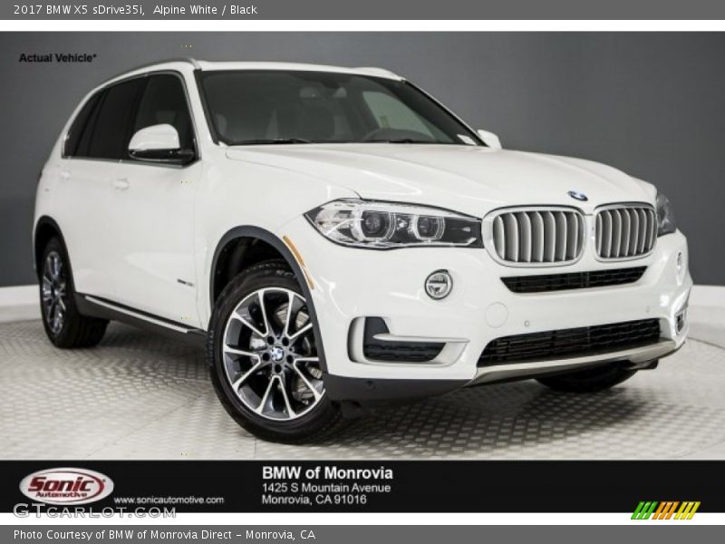 Alpine White / Black 2017 BMW X5 sDrive35i