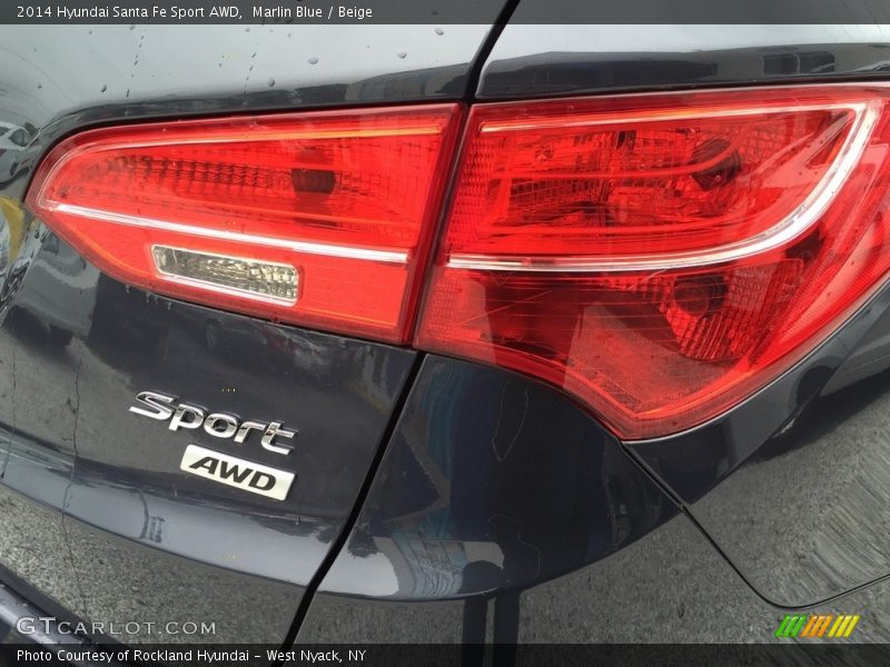 Marlin Blue / Beige 2014 Hyundai Santa Fe Sport AWD