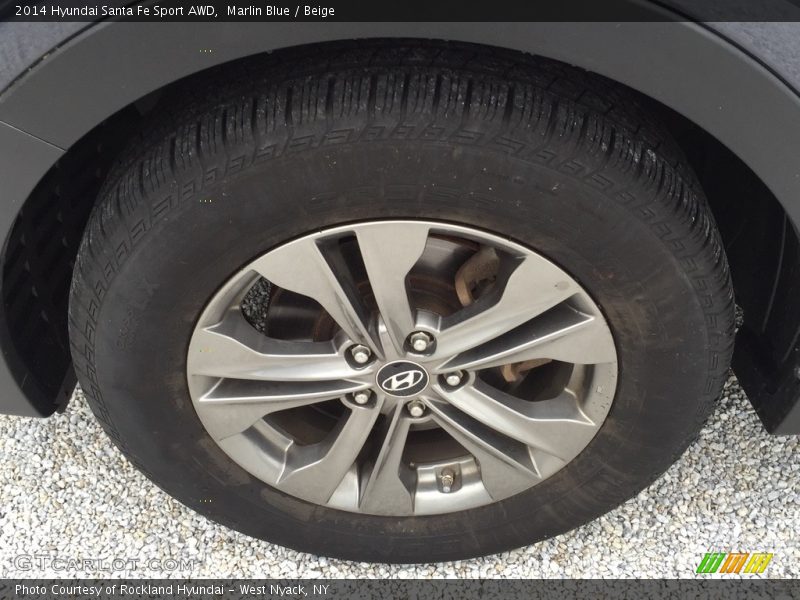 Marlin Blue / Beige 2014 Hyundai Santa Fe Sport AWD