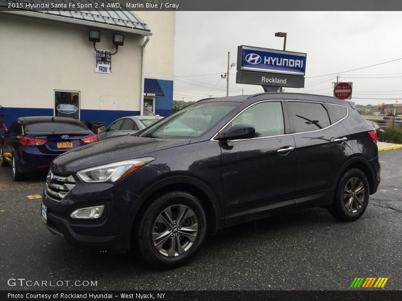 Marlin Blue / Gray 2015 Hyundai Santa Fe Sport 2.4 AWD