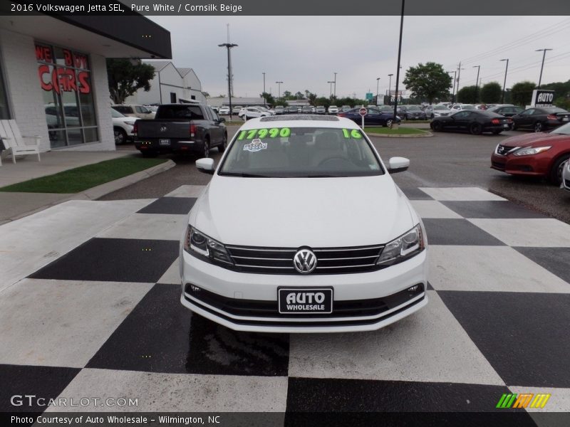 Pure White / Cornsilk Beige 2016 Volkswagen Jetta SEL