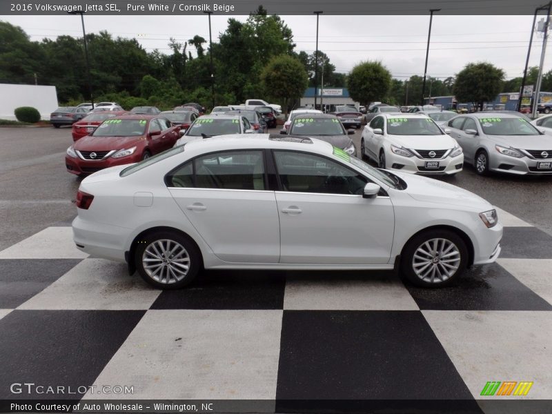 Pure White / Cornsilk Beige 2016 Volkswagen Jetta SEL