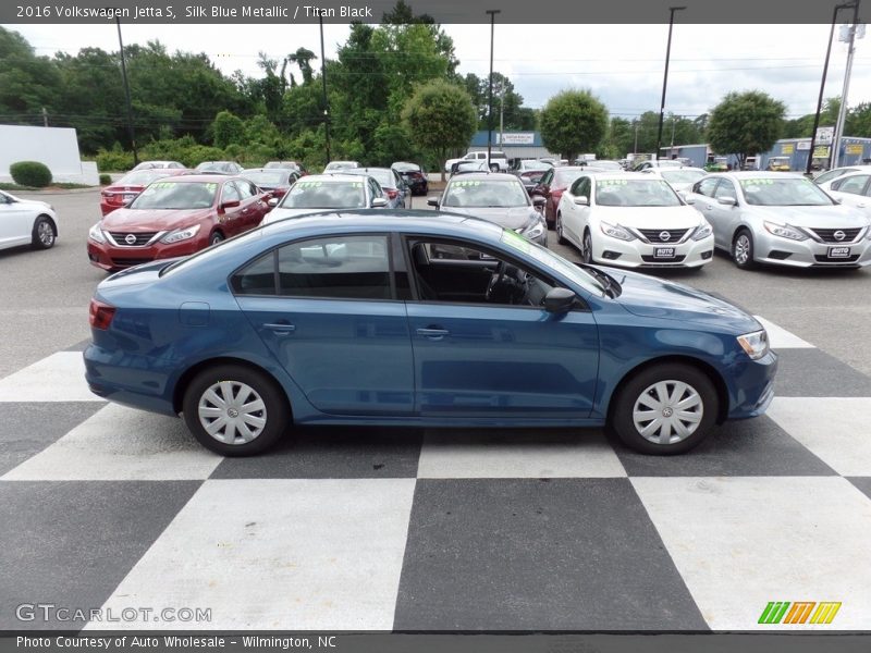 Silk Blue Metallic / Titan Black 2016 Volkswagen Jetta S